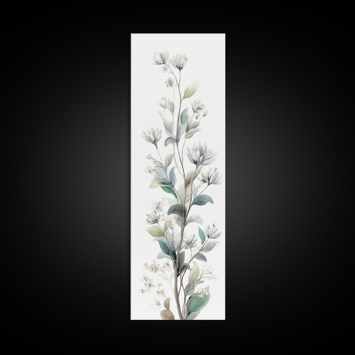 Neutral Botanical Branch Framed Canvas Print, Waiting Room Art, Home Decor, Waiting Room Decor, Fine Art, Calm, Modern Art, WRA-1x3-15