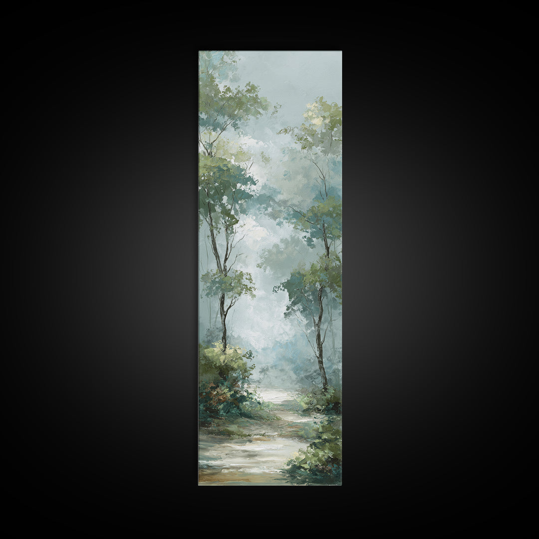 Misty Forest Path Canvas Print, Waiting Room Art, Wall Decor, Waiting Room Decor, Fine Art, Calm, Minimalist Wall Art, WRA-1x3-23
