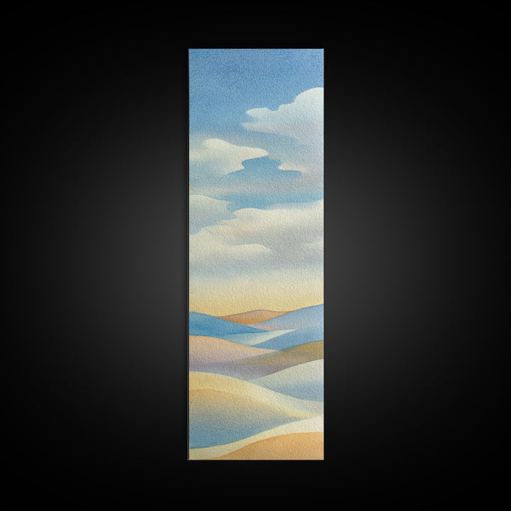 Warm Desert Sunrise Canvas Print, Waiting Room Art, Wall Decor, Waiting Room Decor, Fine Art, Calm, Minimalist Wall Art, WRA-1x3-25