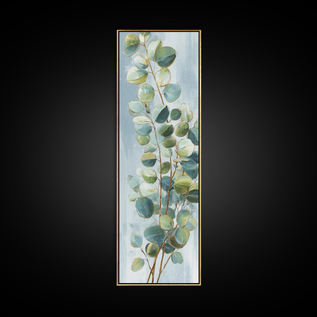 Clean Eucalyptus Leaf Study Framed Canvas Print, Waiting Room Art, Modern Decor, Waiting Room Decor, Fine Art, Calm, Home Decor, WRA-1x3-29