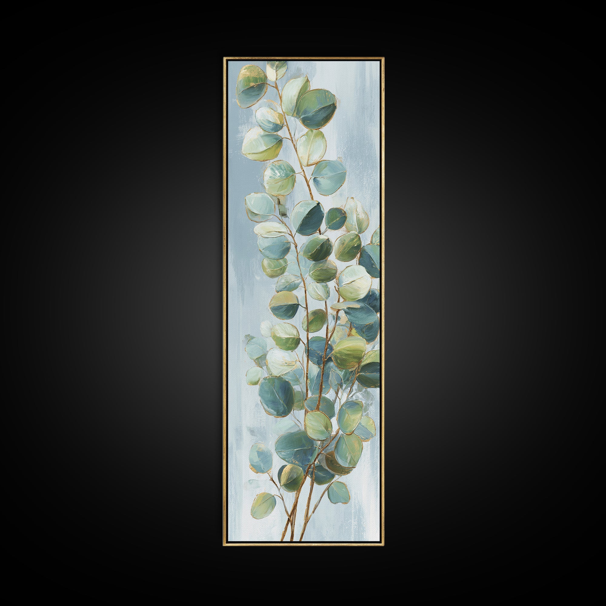 Clean Eucalyptus Leaf Study Framed Canvas Print, Waiting Room Art, Modern Decor, Waiting Room Decor, Fine Art, Calm, Home Decor, WRA-1x3-29