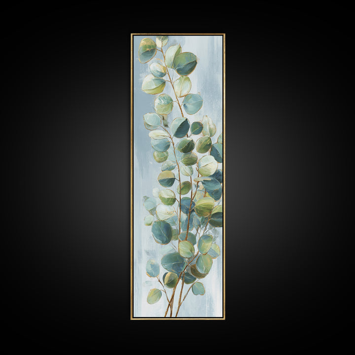 Clean Eucalyptus Leaf Study Framed Canvas Print, Waiting Room Art, Modern Decor, Waiting Room Decor, Fine Art, Calm, Home Decor, WRA-1x3-29