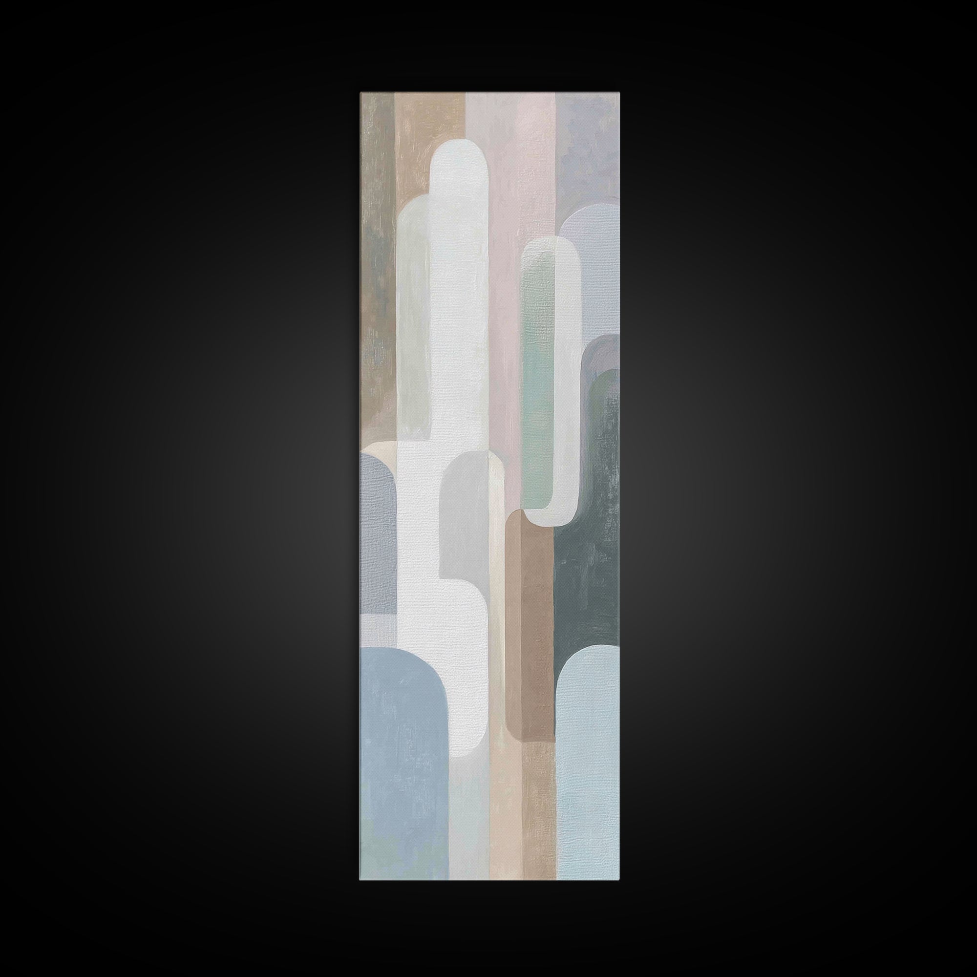Modern Neutral Arch Abstraction Canvas Print, Waiting Room Art, Wall Sculpture, Waiting Room Decor, Calm, Dog Wall Art, WRA-1x3-33