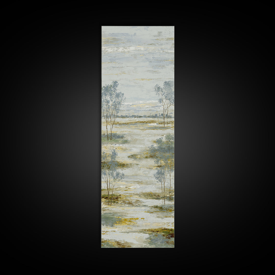 Open Field with Distant Tree Canvas Print, Waiting Room Art, Wall Art, Waiting Room Decor, Fine Art, Calm, Floral Wall Art, WRA-1x3-35
