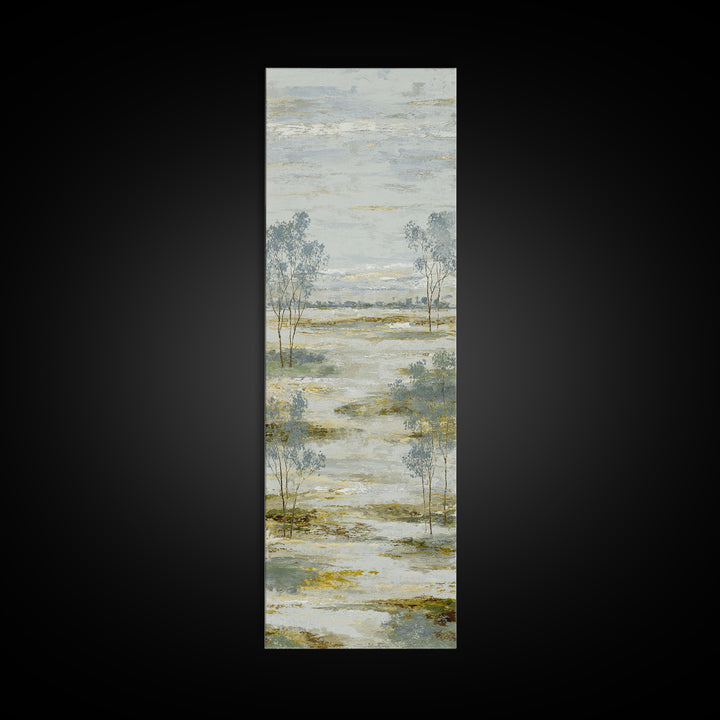 Open Field with Distant Tree Canvas Print, Waiting Room Art, Wall Art, Waiting Room Decor, Fine Art, Calm, Floral Wall Art, WRA-1x3-35
