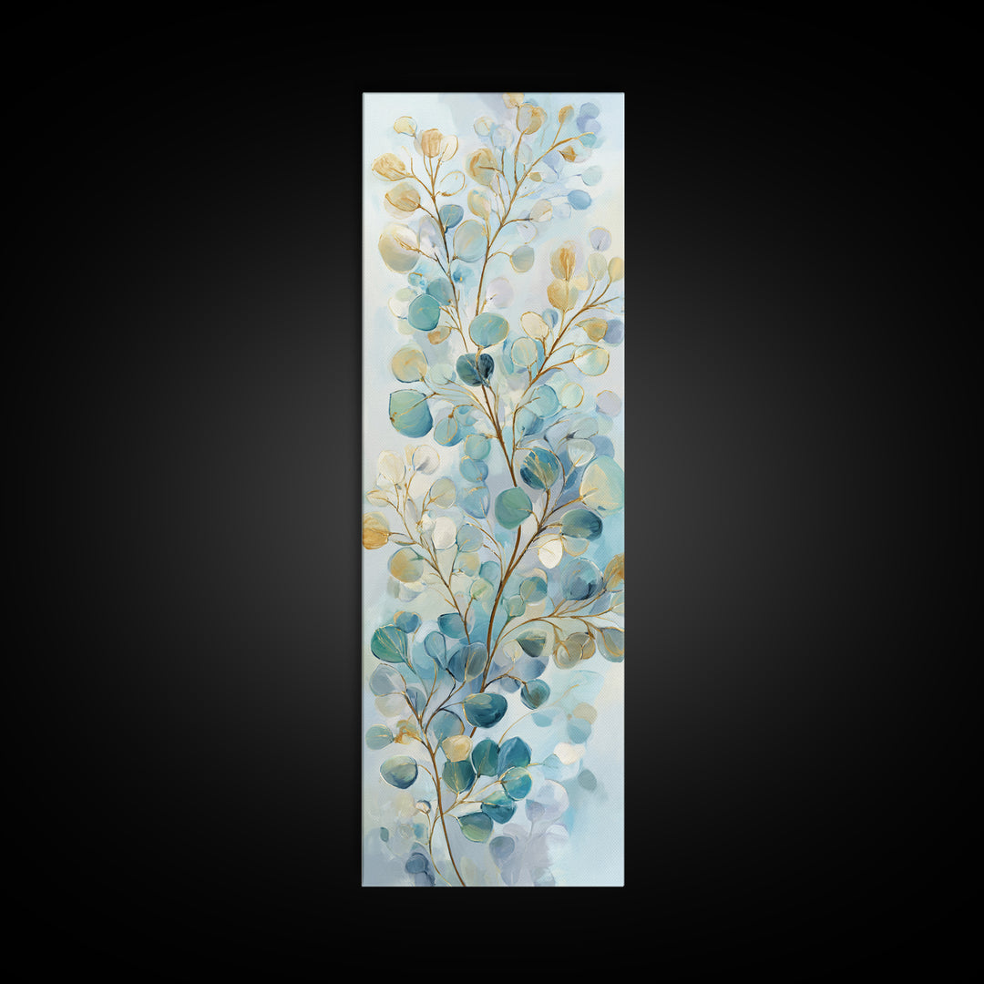 Neutral Botanical Branch Canvas Print, Waiting Room Art, Abstract Art, Waiting Room Decor, Oil Painting, Calm, Landscape, WRA-1x3-39