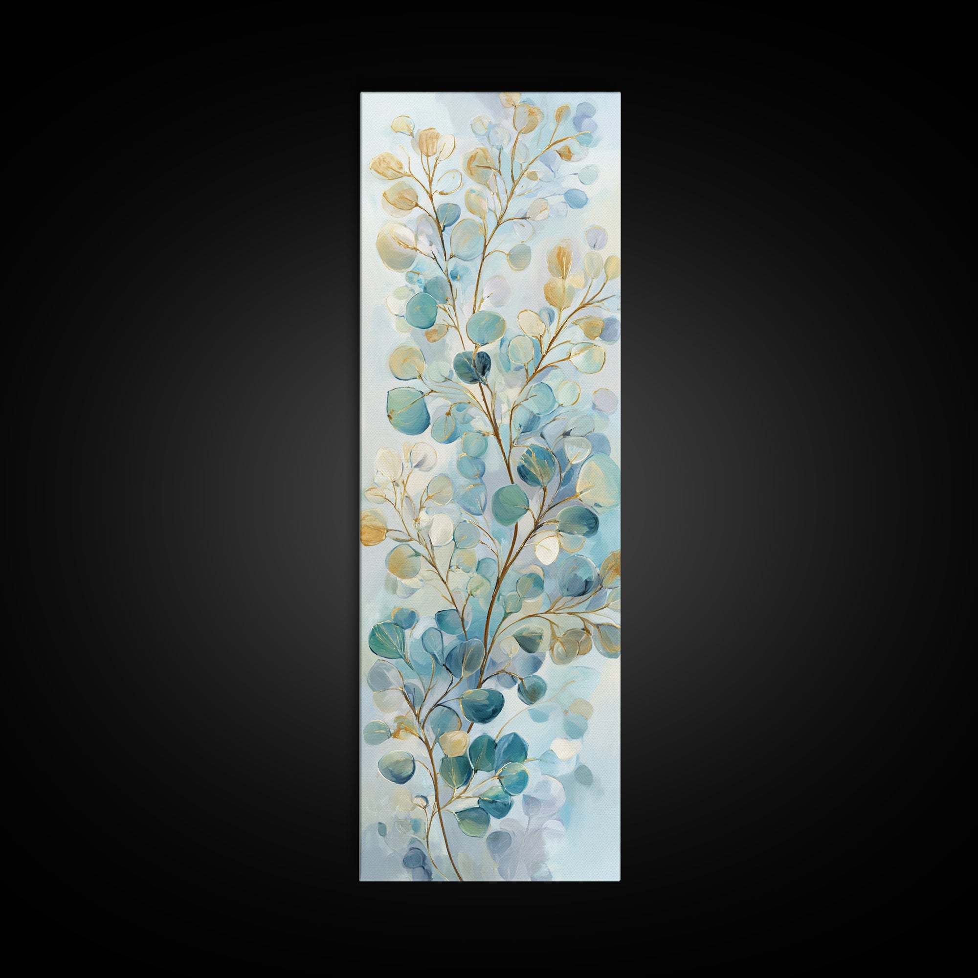 Neutral Botanical Branch Canvas Print, Waiting Room Art, Abstract Art, Waiting Room Decor, Oil Painting, Calm, Landscape, WRA-1x3-39