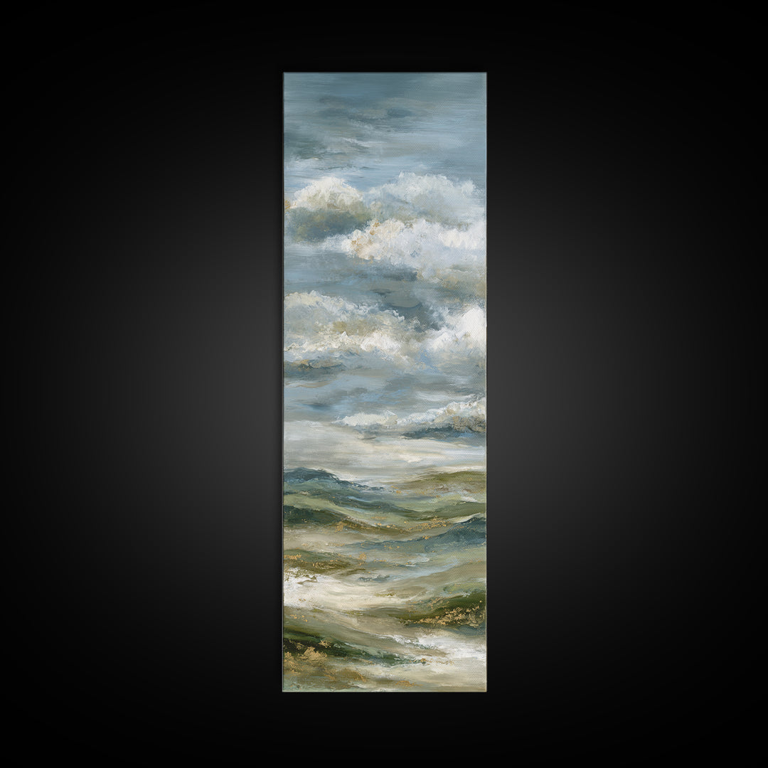 Large Cloudscape with Hopeful Light Framed Canvas Print, Waiting Room Art, Fine Art Print, Waiting Room Decor, Fine Art, Calm, WRA-1x3-4
