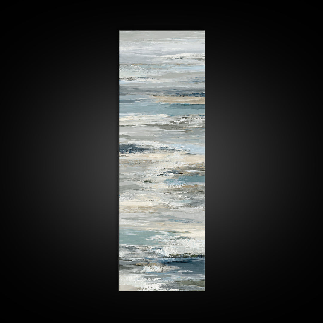 Simple Mountain Layers Framed Canvas Print, Waiting Room Art, Fine Art, Waiting Room Decor, Calm, Minimalist Decor, WRA-1x3-50