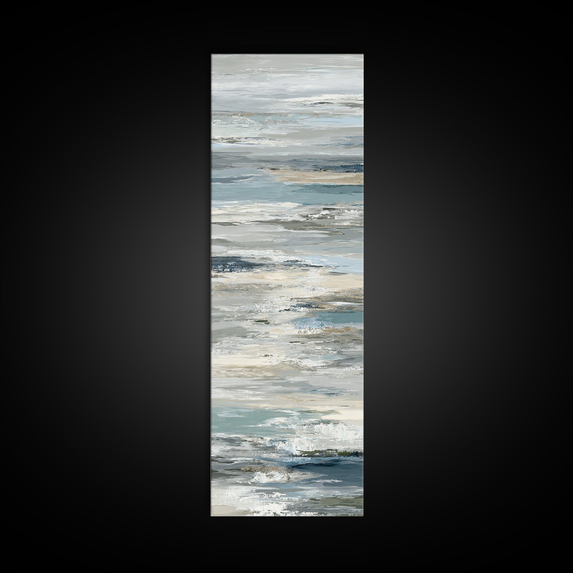Simple Mountain Layers Framed Canvas Print, Waiting Room Art, Fine Art, Waiting Room Decor, Calm, Minimalist Decor, WRA-1x3-50