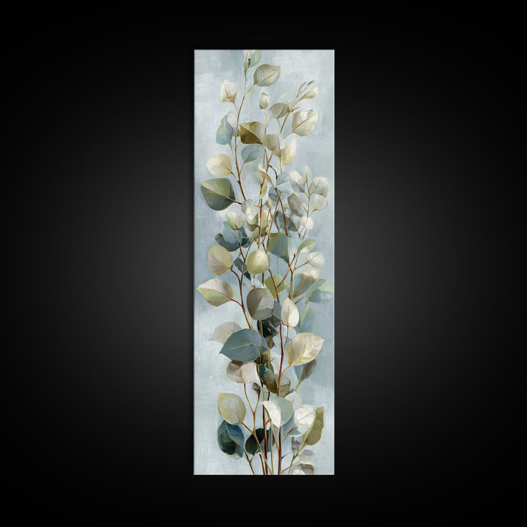 Clean Eucalyptus Leaf Study Framed Canvas Print, Waiting Room Art, Modern Decor, Waiting Room Decor, Fine Art, Calm, Home Decor, WRA-1x3-53