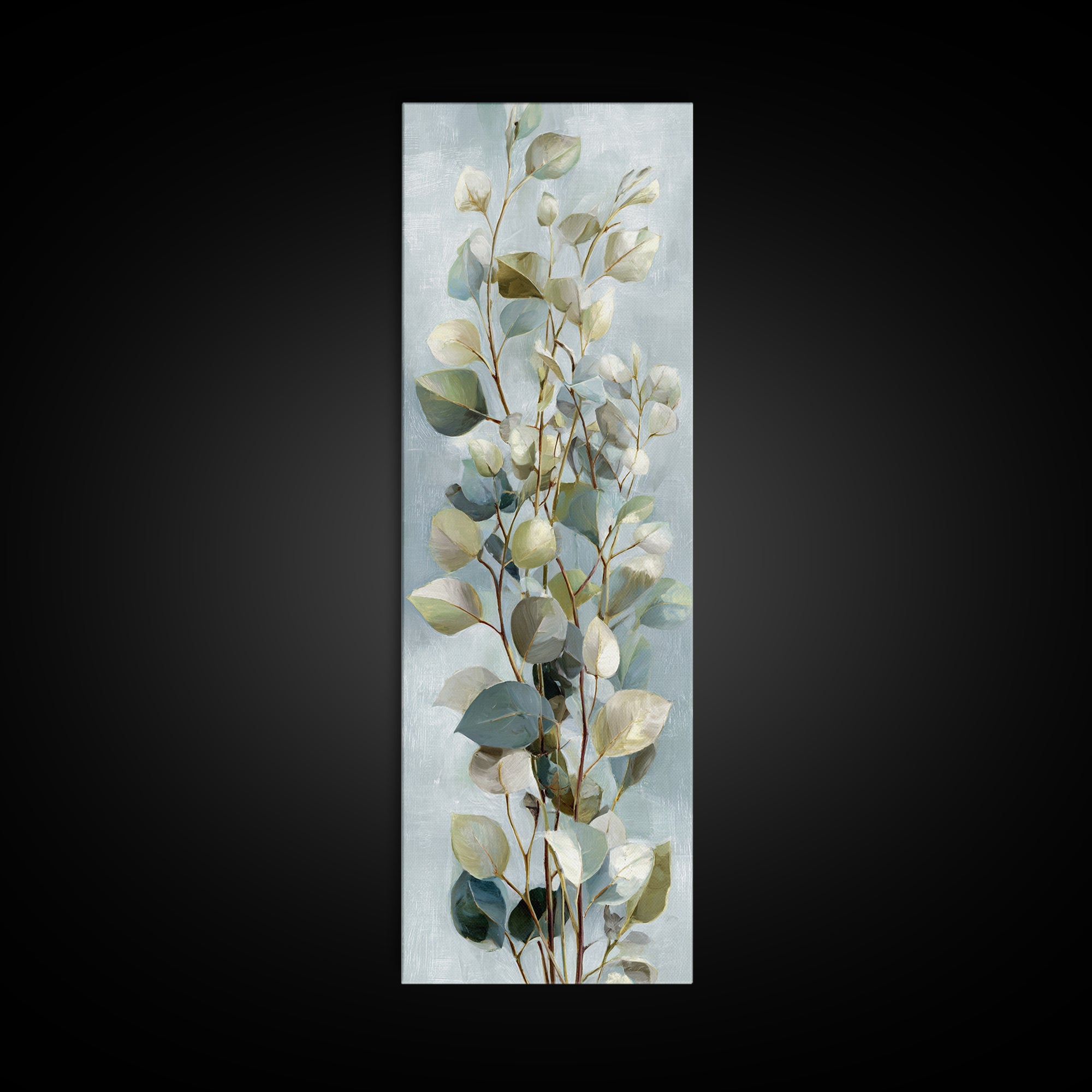 Clean Eucalyptus Leaf Study Framed Canvas Print, Waiting Room Art, Modern Decor, Waiting Room Decor, Fine Art, Calm, Home Decor, WRA-1x3-53