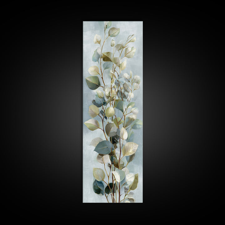 Clean Eucalyptus Leaf Study Framed Canvas Print, Waiting Room Art, Modern Decor, Waiting Room Decor, Fine Art, Calm, Home Decor, WRA-1x3-53