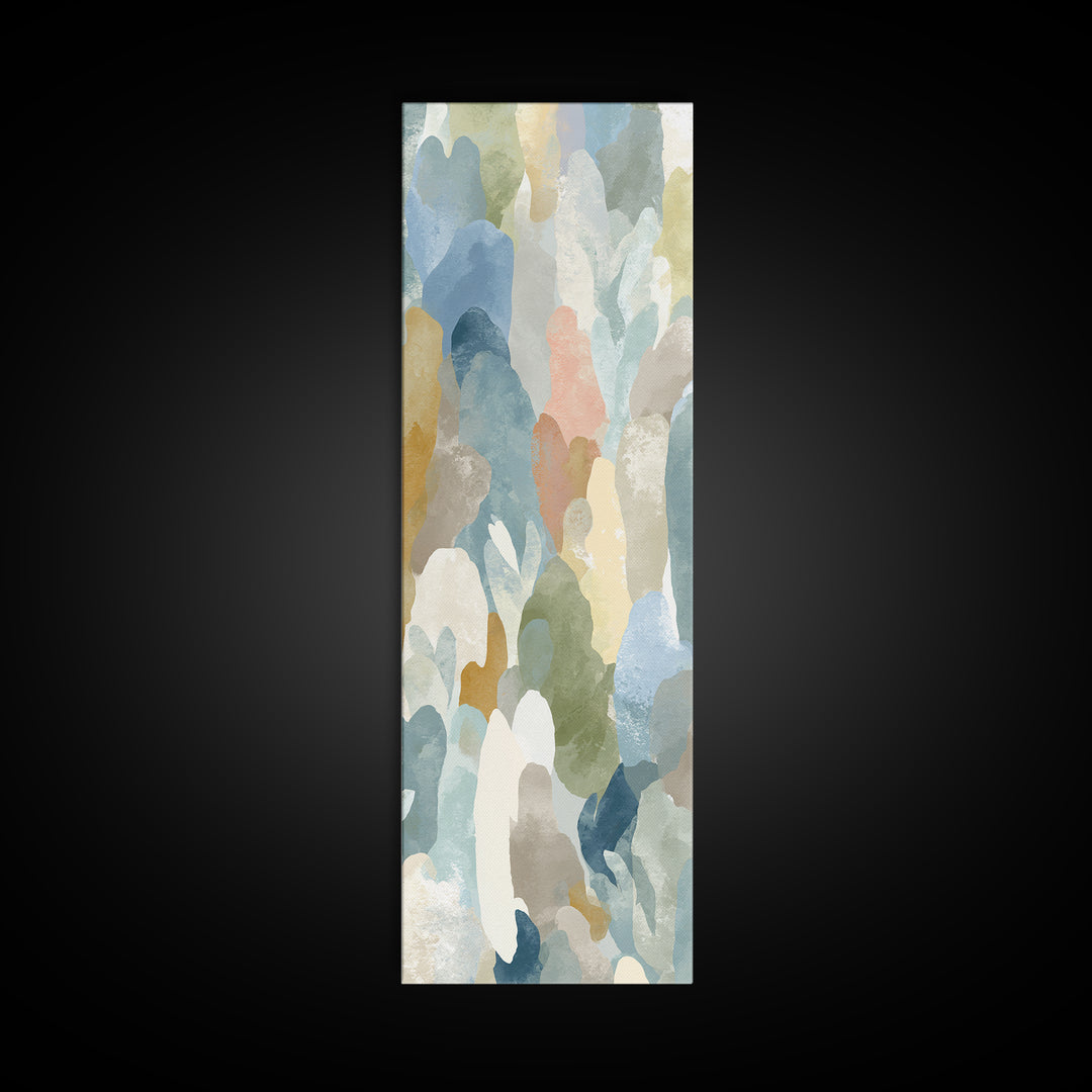 Pastel Rainbow Shapes for Pediatric Spaces Canvas Print, Waiting Room Art, Office Art, Waiting Room Decor, Abstract Art, Calm, WRA-1x3-6