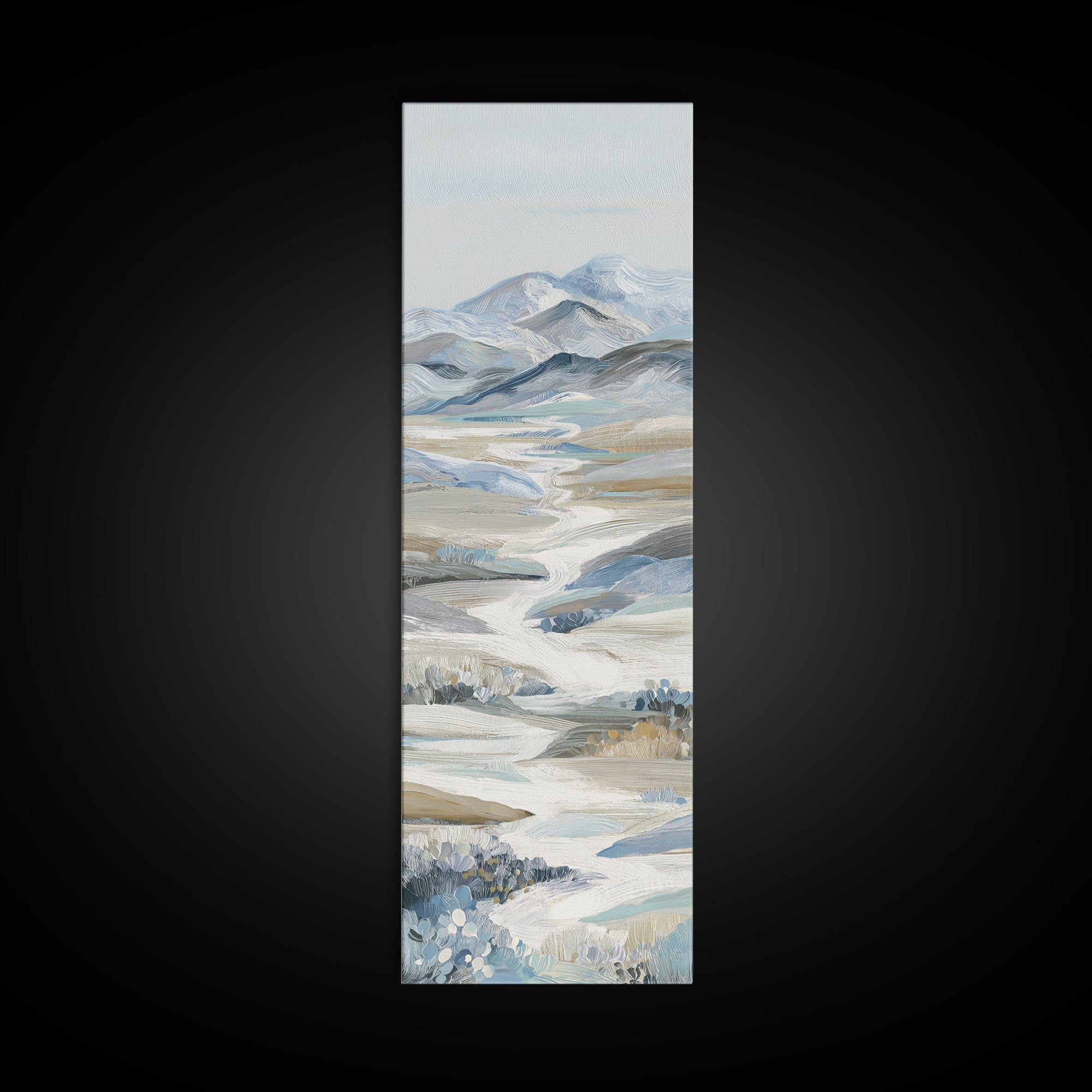 Soft Abstract Waves Framed Canvas Print, Waiting Room Art, Neutral Decor, Waiting Room Decor, Fine Art, Calm, Wall Art, WRA-1x3-62