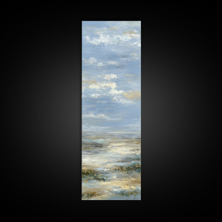 Large Cloudscape with Hopeful Light Framed Canvas Print, Waiting Room Art, Floral Wall Art, Waiting Room Decor, Oil Painting, WRA-1x3-76