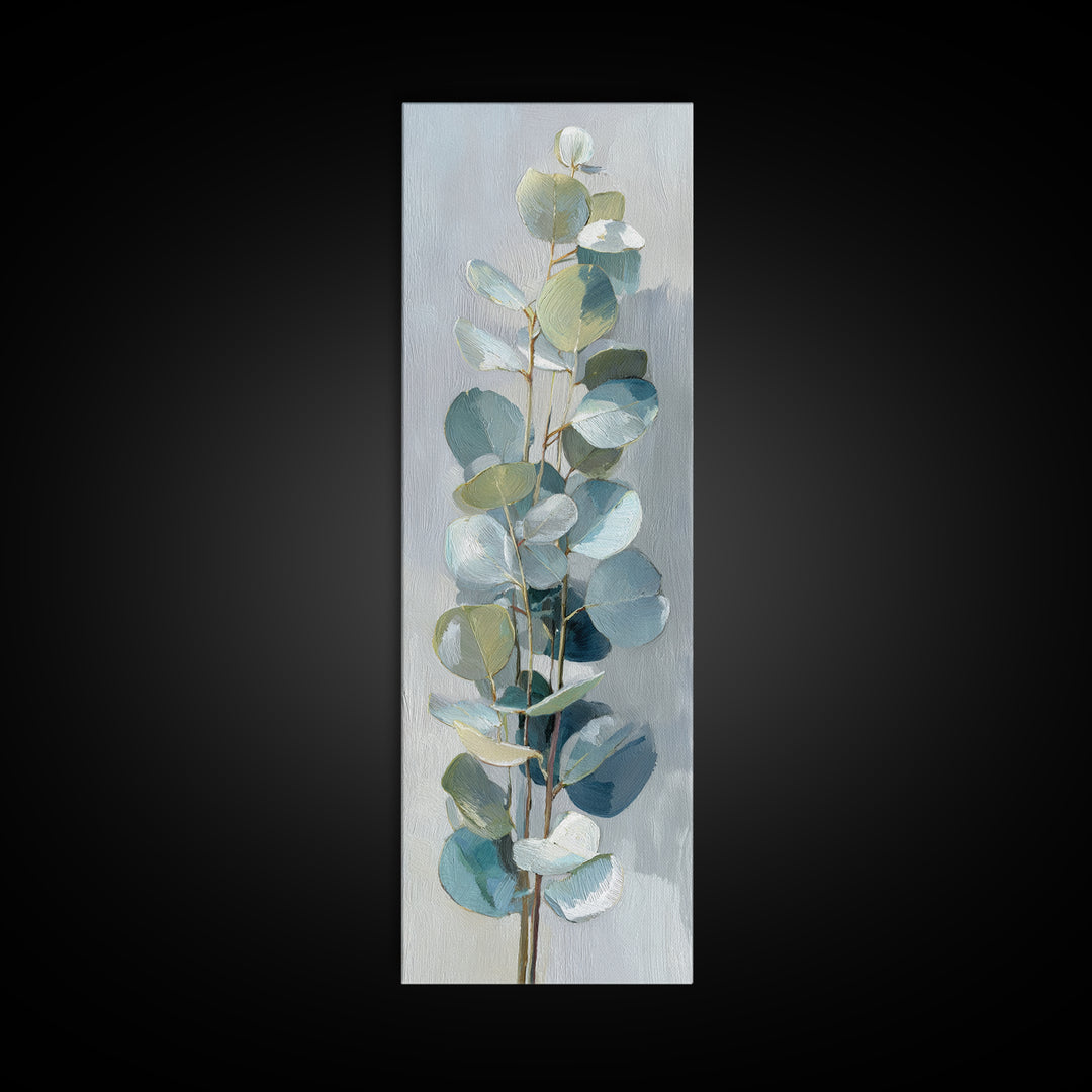Clean Eucalyptus Leaf Study Canvas Print, Waiting Room Art, Art Print, Waiting Room Decor, Fine Art, Calm, Abstract Art, WRA-1x3-77