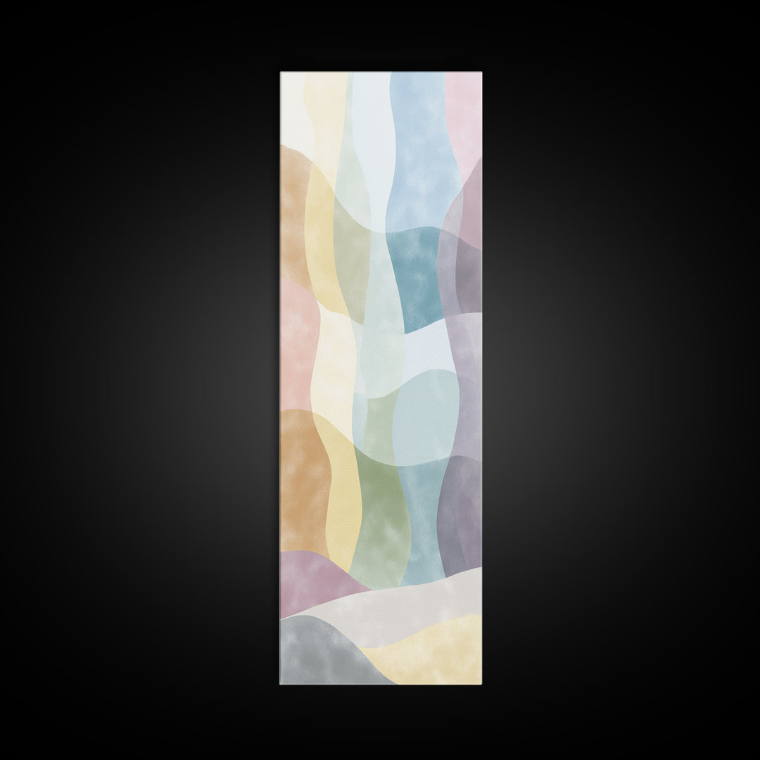 Pastel Rainbow Shapes for Pediatric Spaces Canvas Print, Waiting Room Art, Photography Print, Waiting Room Decor, Abstract Art, WRA-1x3-78
