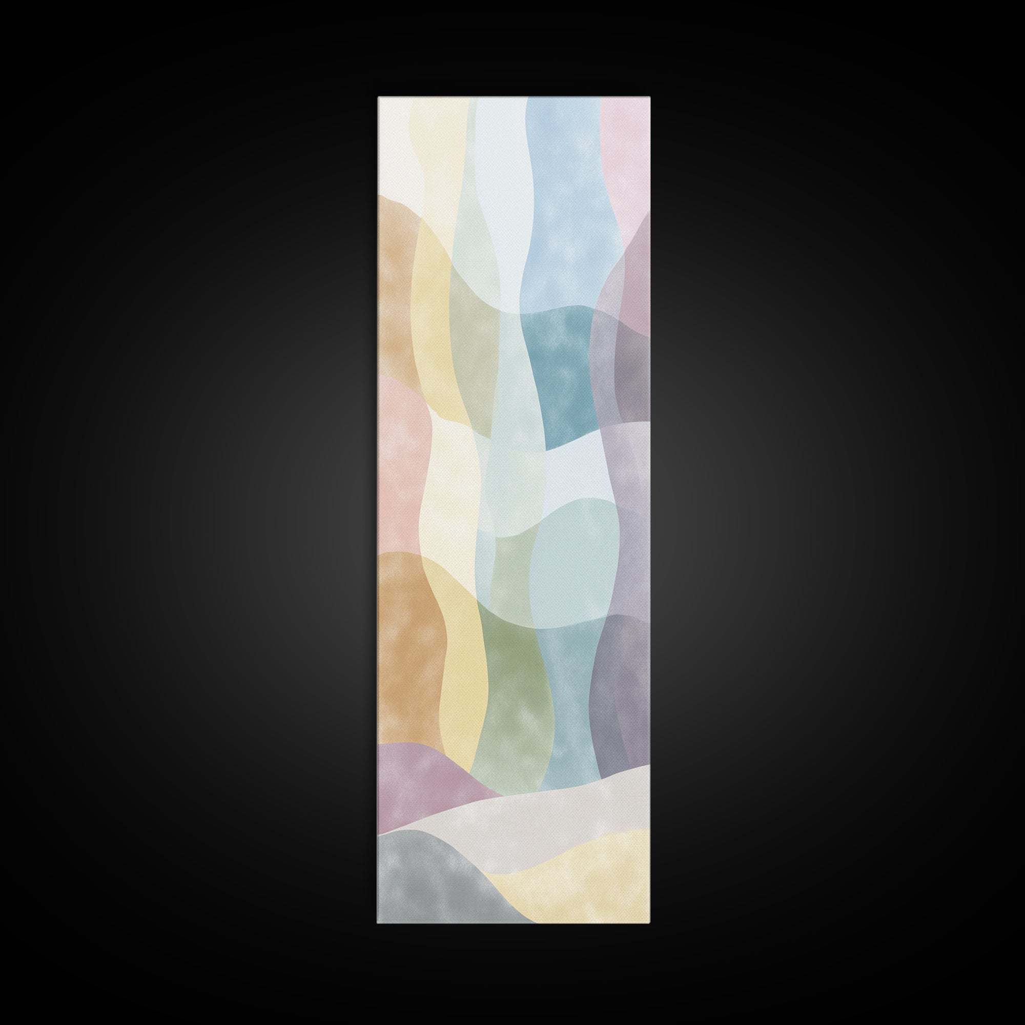 Pastel Rainbow Shapes for Pediatric Spaces Canvas Print, Waiting Room Art, Photography Print, Waiting Room Decor, Abstract Art, WRA-1x3-78