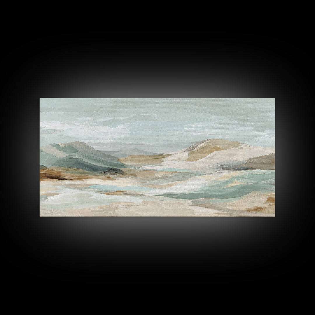 Light Marble Texture Abstract Framed Canvas Print, Waiting Room Art, Statement Artwork, Waiting Room Decor, Abstract Art, Calm, WRA-2x1-20