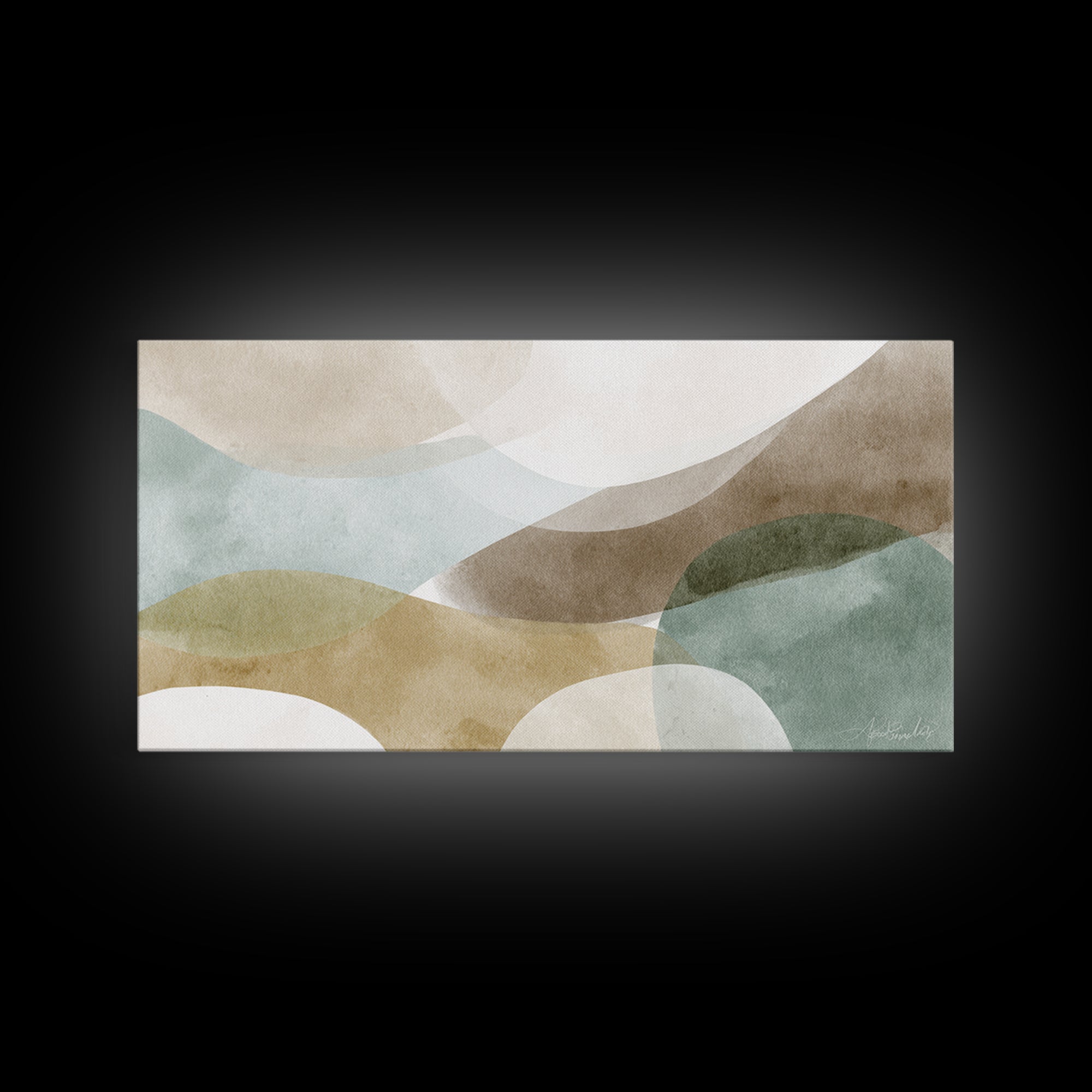 Minimal Geometric Composition Framed Canvas Print, Waiting Room Art, Home Decor, Waiting Room Decor, Fine Art, Calm, Modern Art, WRA-2x1-25