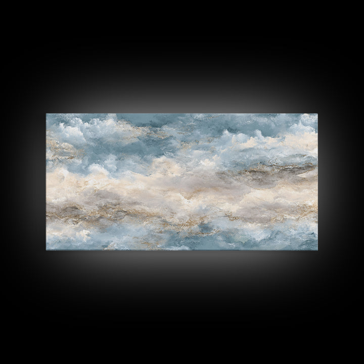 Light Marble Texture Abstract Canvas Print, Waiting Room Art, Textured Painting, Waiting Room Decor, Calm, Printable Art, WRA-2x1-44