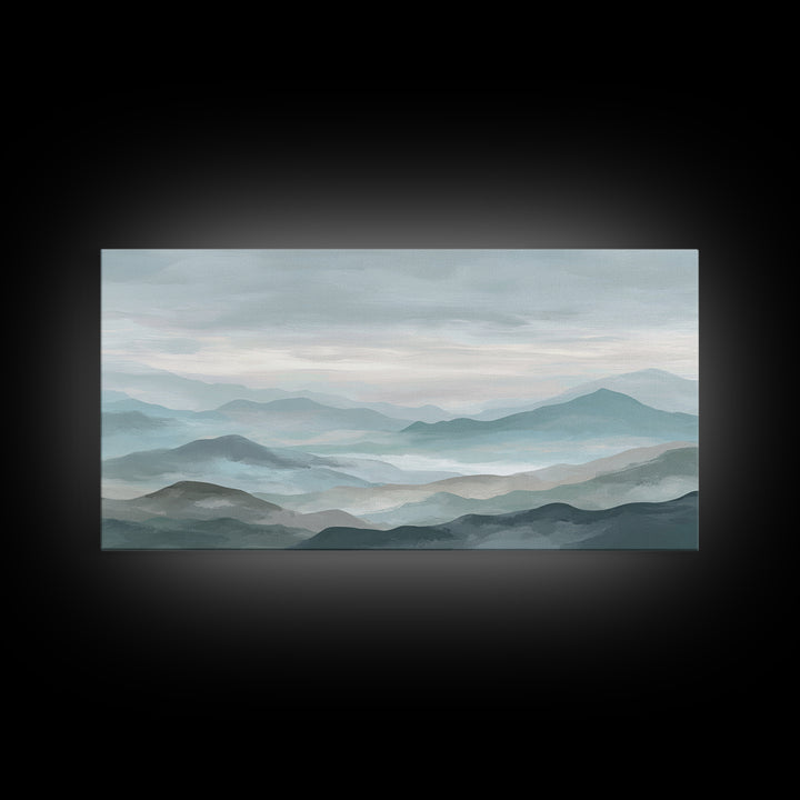 Simple Mountain Layers Canvas Print, Waiting Room Art, Wall Art, Waiting Room Decor, Fine Art, Calm, Floral Wall Art, WRA-2x1-58