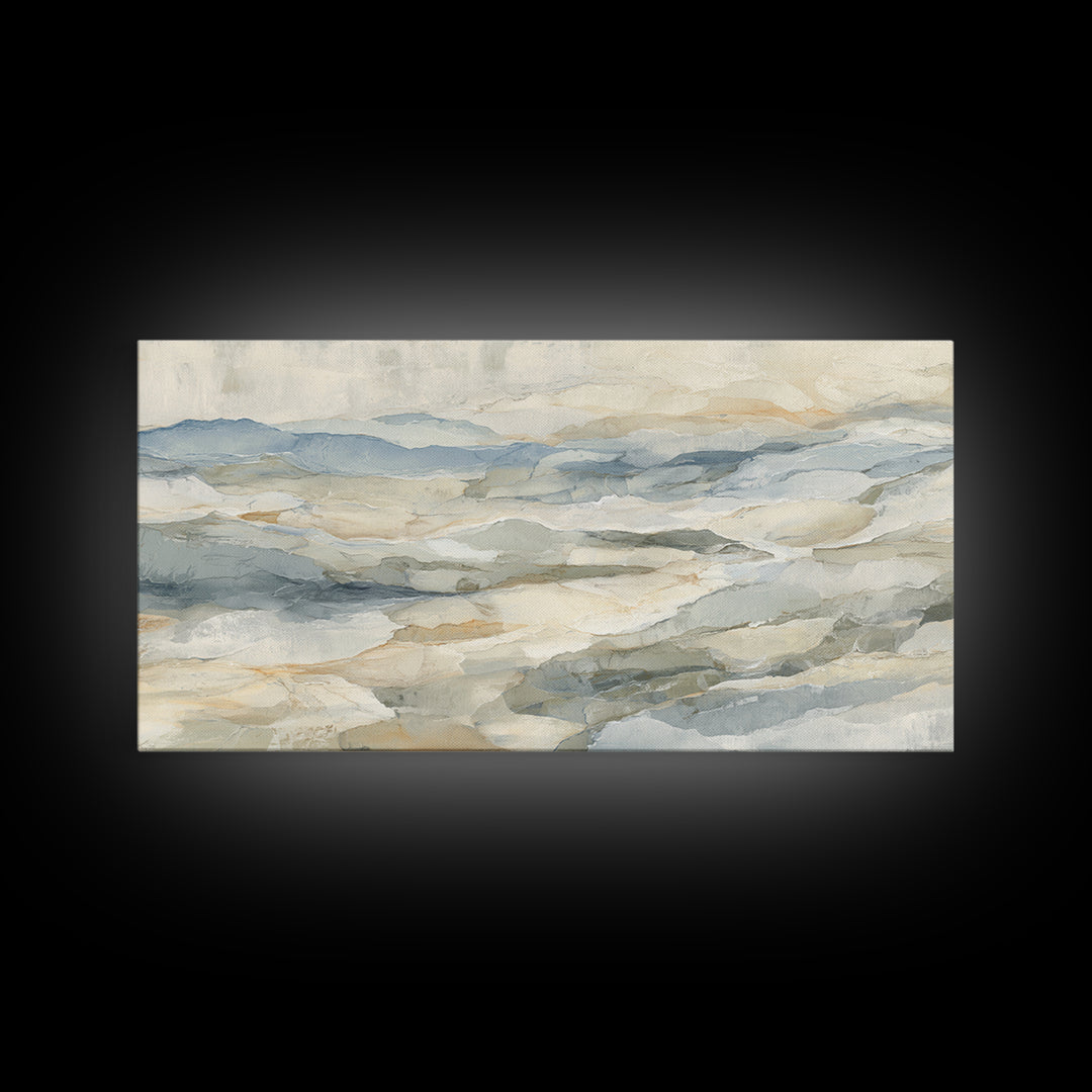 Light Marble Texture Abstract Canvas Print, Waiting Room Art, Bedroom Decor, Waiting Room Decor, Abstract Art, Calm, WRA-2x1-68