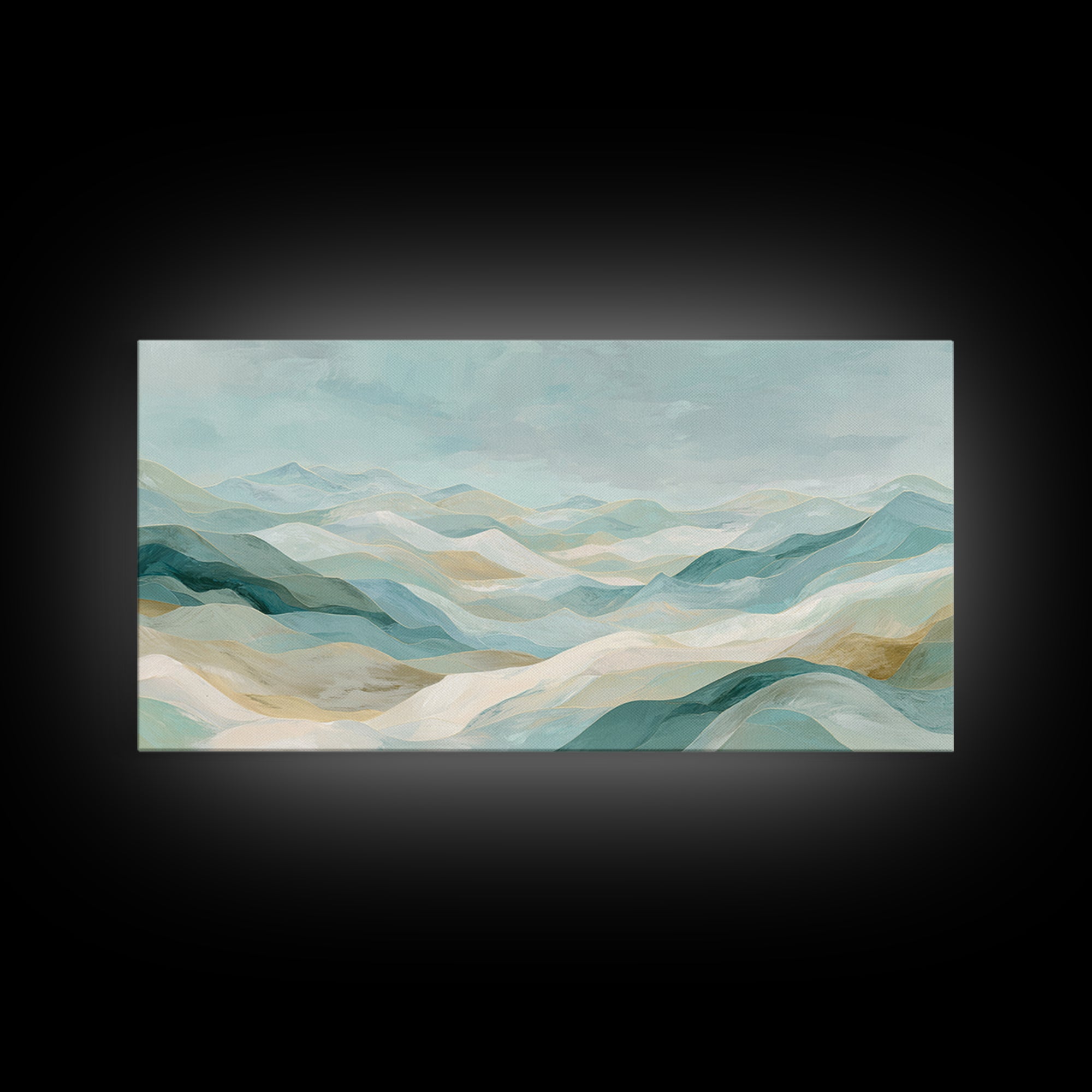 Soft Abstract Waves Canvas Print, Waiting Room Art, Wall Decor, Waiting Room Decor, Fine Art, Calm, Minimalist Wall Art, WRA-2x1-70