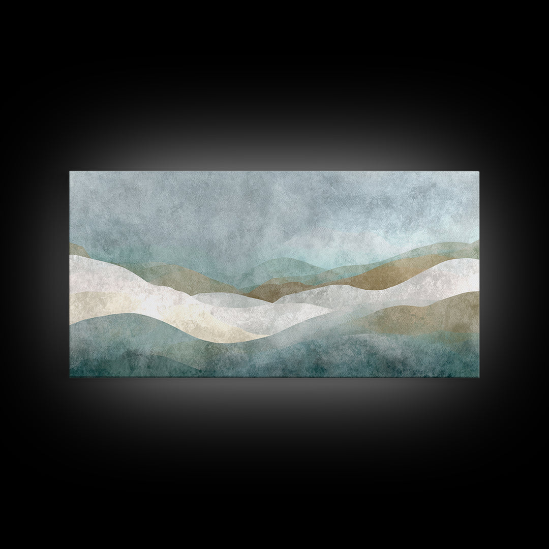 Minimal Geometric Composition Canvas Print, Waiting Room Art, Abstract Art, Waiting Room Decor, Calm, Landscape, WRA-2x1-73