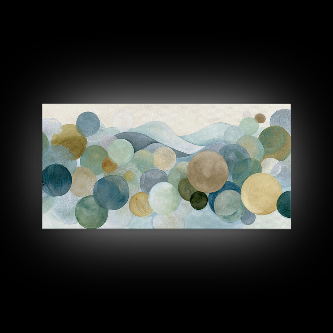 Abstract Circles Suggesting Calm Movement Canvas Print, Waiting Room Art, Waiting Room Decor, Abstract Art, Calm, WRA-2x1-78