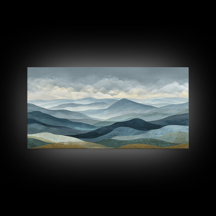 Simple Mountain Layers Canvas Print, Waiting Room Art, Wall Art, Waiting Room Decor, Fine Art, Calm, Floral Wall Art, WRA-2x1-82