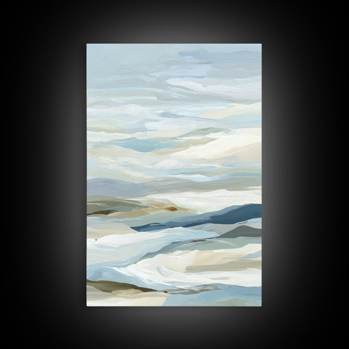 Soft Abstract Waves Canvas Print, Waiting Room Art, Luxury Decor, Waiting Room Decor, Abstract Art, Calm, Original Art, WRA-2x3-10