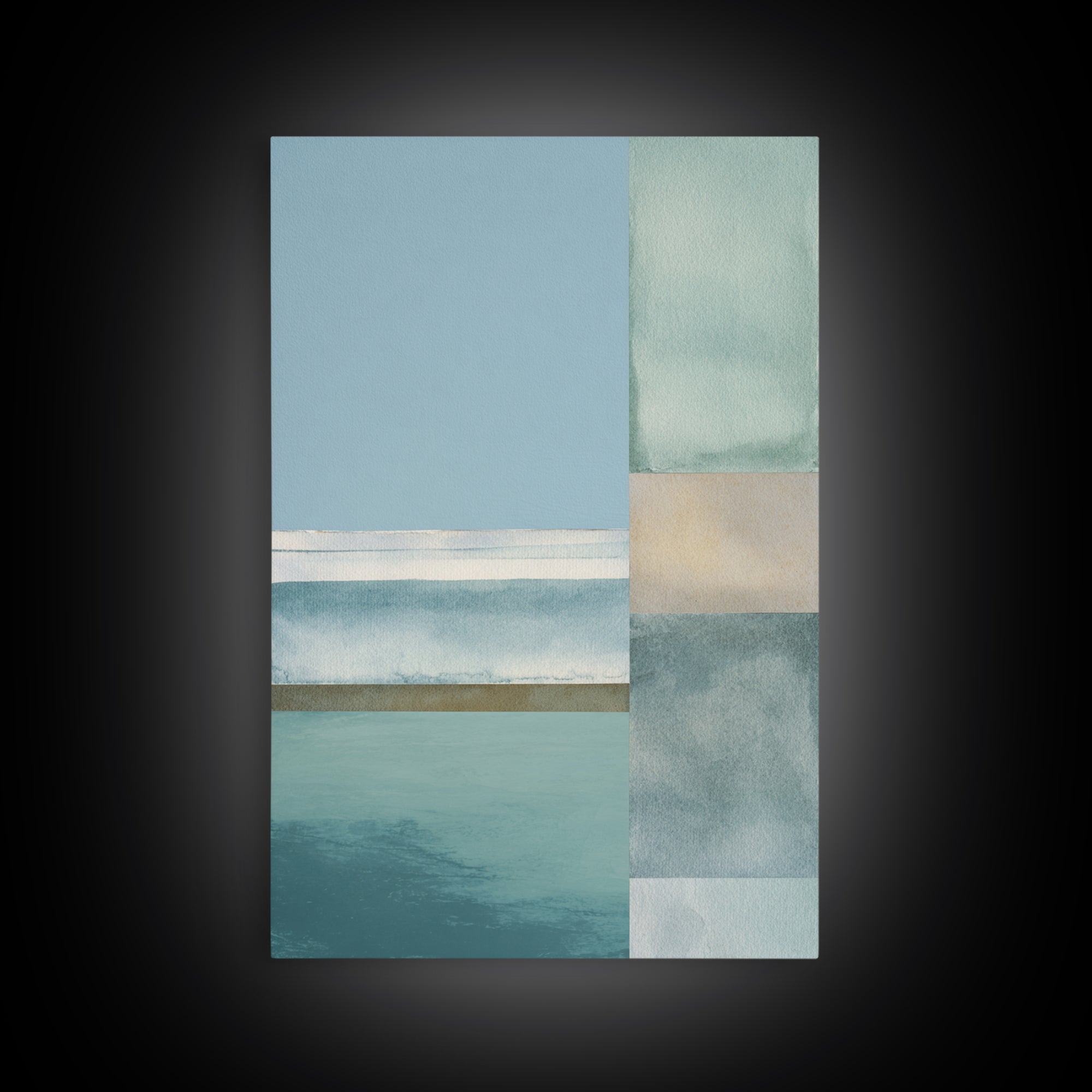 Minimal Geometric Composition Framed Canvas Print, Waiting Room Art, Wall Decor, Waiting Room Decor, Abstract Art, Calm, WRA-2x3-13