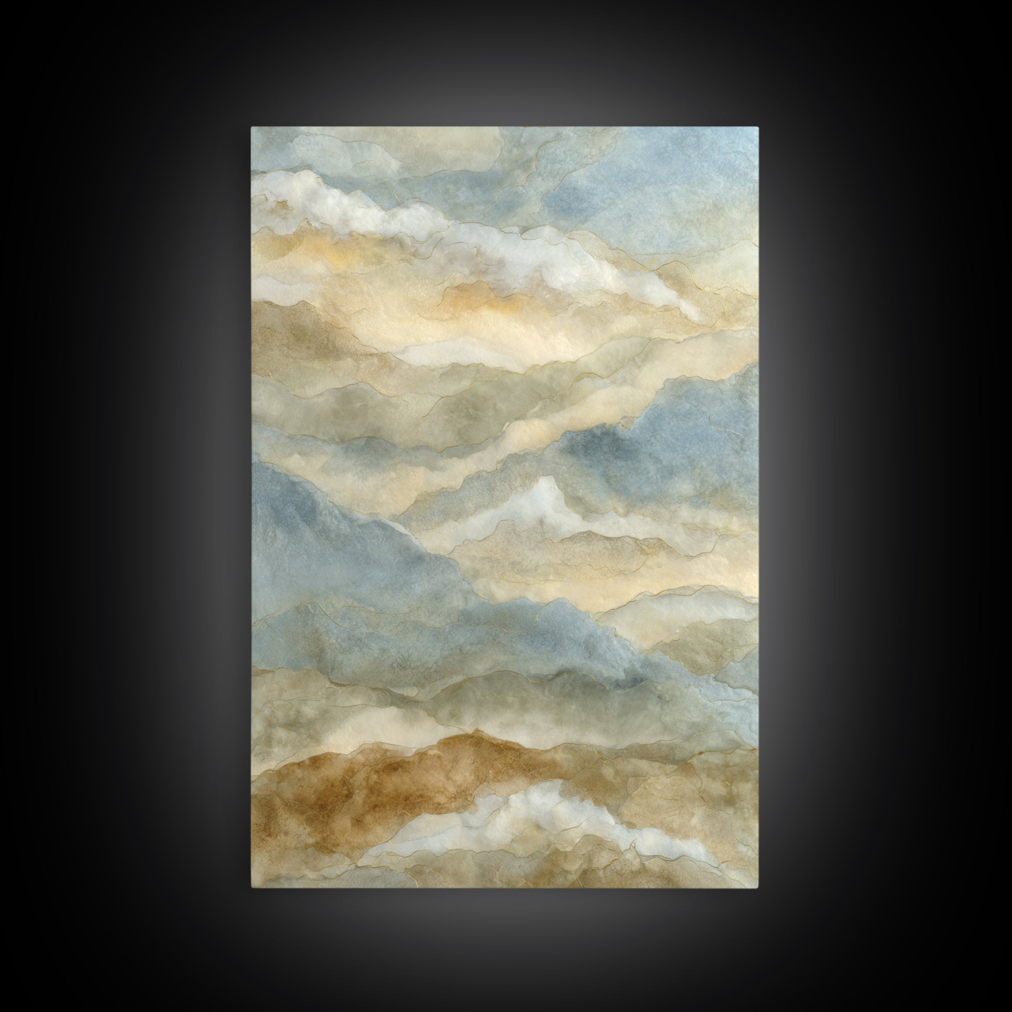 Warm Desert Sunrise Canvas Print, Waiting Room Art, Office Decor, Waiting Room Decor, Oil Painting, Calm, Gallery Wall Art, WRA-2x3-45