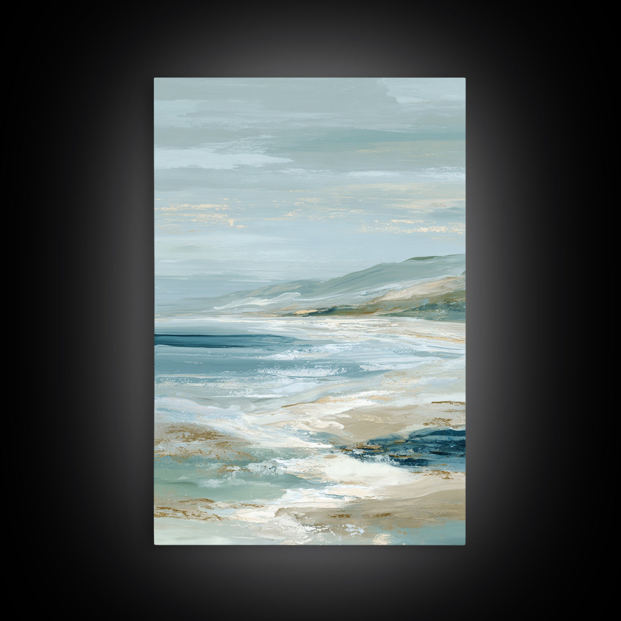 Soft Abstract Waves Canvas Print, Waiting Room Art, Office Decor, Waiting Room Decor, Abstract Art, Calm, Gallery Wall Art, WRA-2x3-58