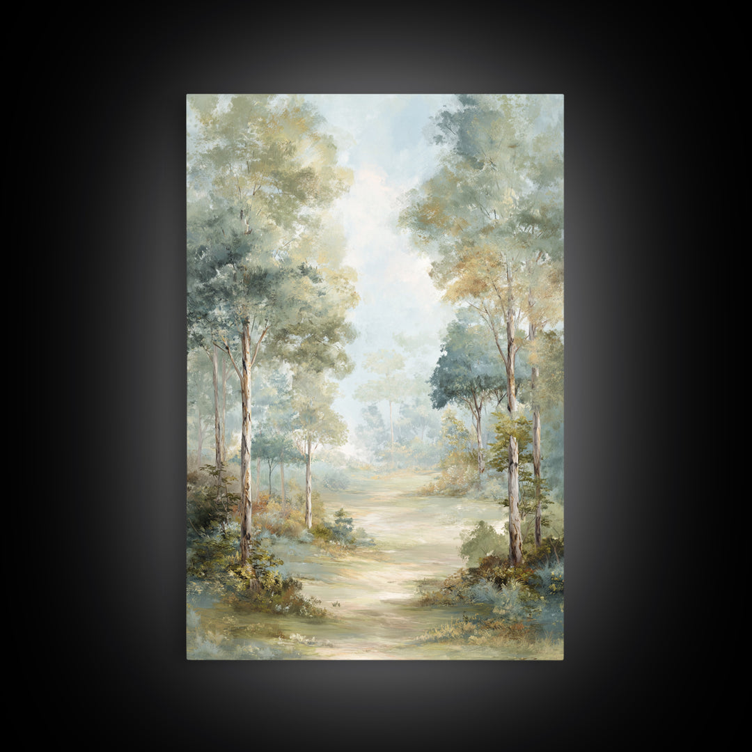 Misty Forest Path Canvas Print, Waiting Room Art, Office Decor, Waiting Room Decor, Fine Art, Calm, Gallery Wall Art, WRA-2x3-67