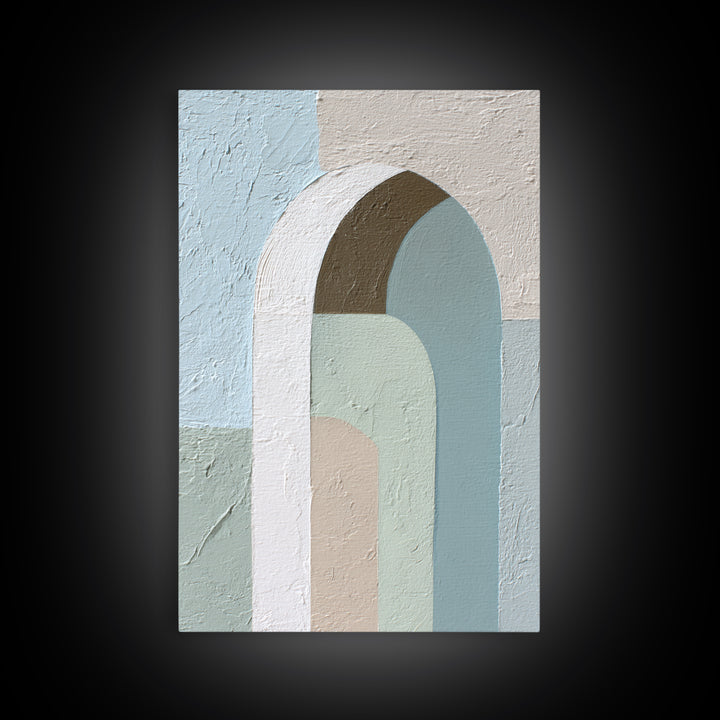 Modern Neutral Arch Abstraction Canvas Print, Waiting Room Art, Floral Wall Art, Waiting Room Decor, Abstract Art, Calm, WRA-2x3-77