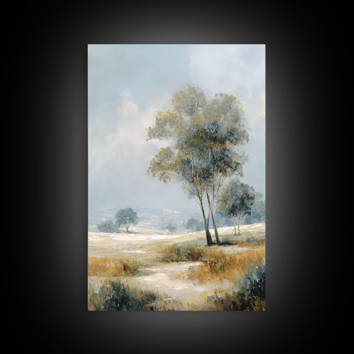 Open Field with Distant Tree Canvas Print, Waiting Room Art, Art, Waiting Room Decor, Calm, Bauhaus Print, Minimalist Wall Art, WRA-2x3-79