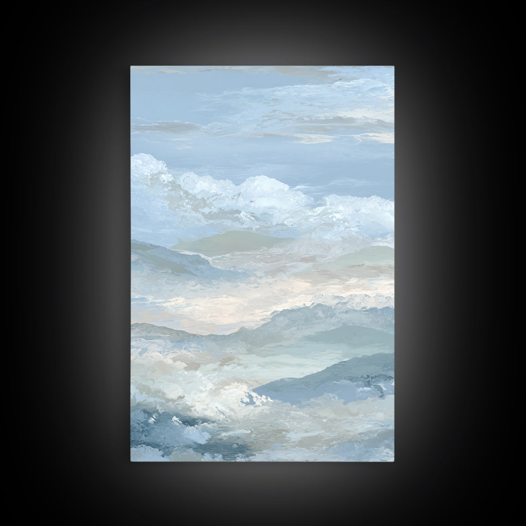 Light Marble Texture Abstract Framed Canvas Print, Waiting Room Art, Abstract, Waiting Room Decor, Abstract Art, Calm, WRA-2x3-8