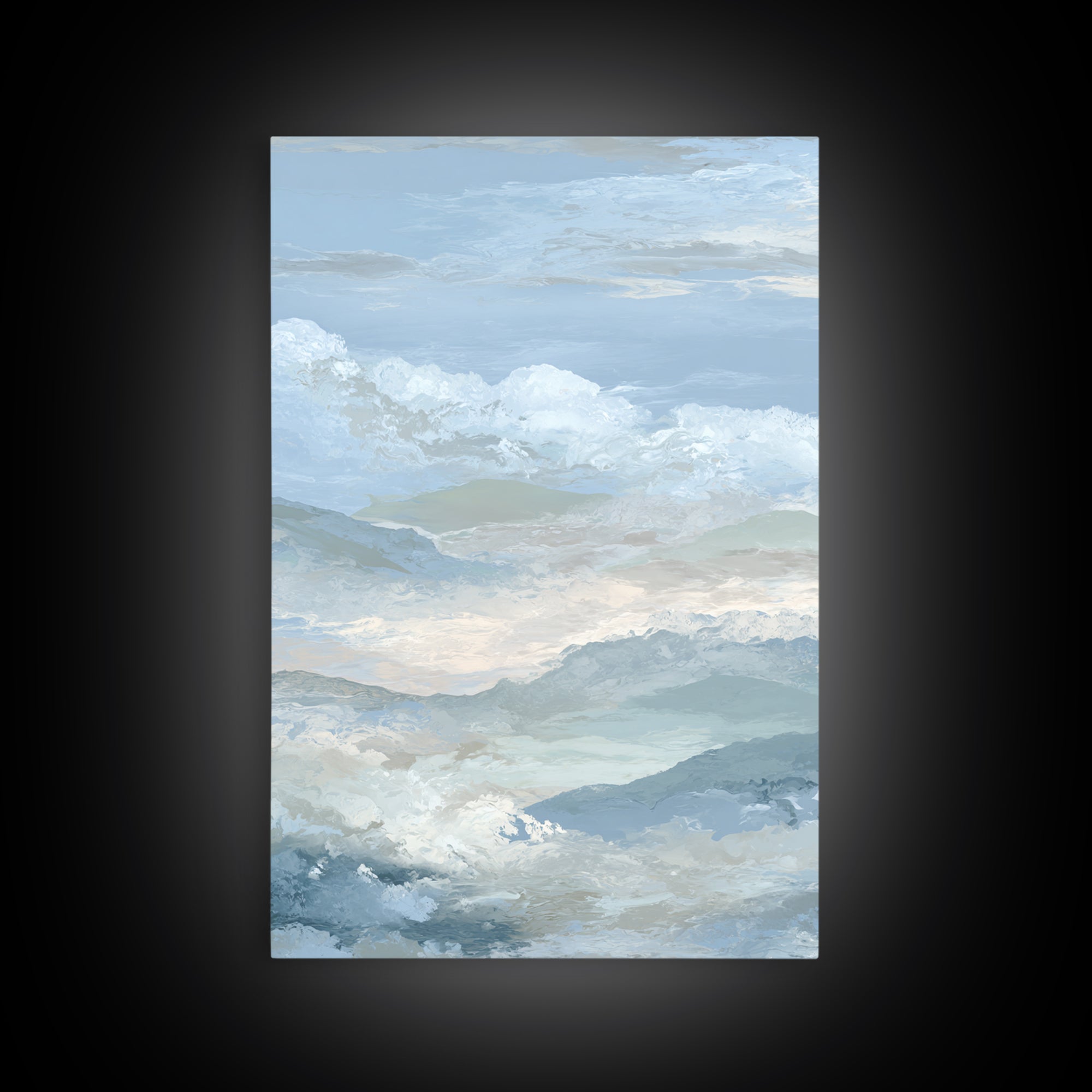 Light Marble Texture Abstract Framed Canvas Print, Waiting Room Art, Abstract, Waiting Room Decor, Abstract Art, Calm, WRA-2x3-8