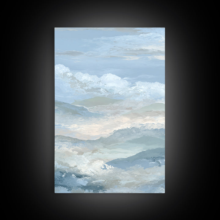Light Marble Texture Abstract Framed Canvas Print, Waiting Room Art, Abstract, Waiting Room Decor, Abstract Art, Calm, WRA-2x3-8
