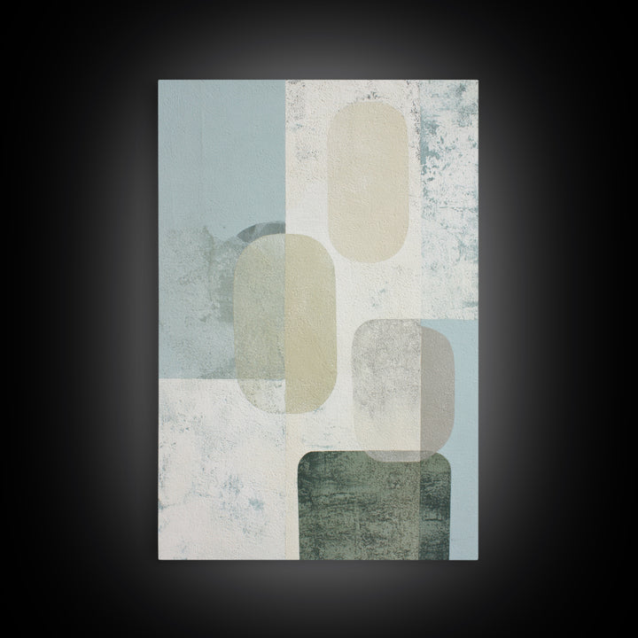 Minimal Geometric Composition Framed Canvas Print, Waiting Room Art, Bauhaus Print, Waiting Room Decor, Fine Art, Calm, WRA-2x3-85