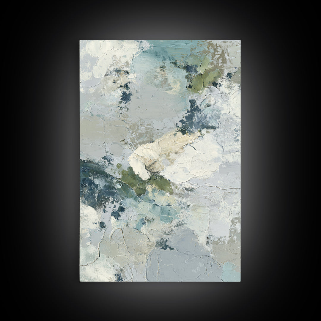 Abstract Circles Suggesting Calm Movement Framed Canvas Print, Waiting Room Art, Abstract Art, Waiting Room Decor, Calm, WRA-2x3-90