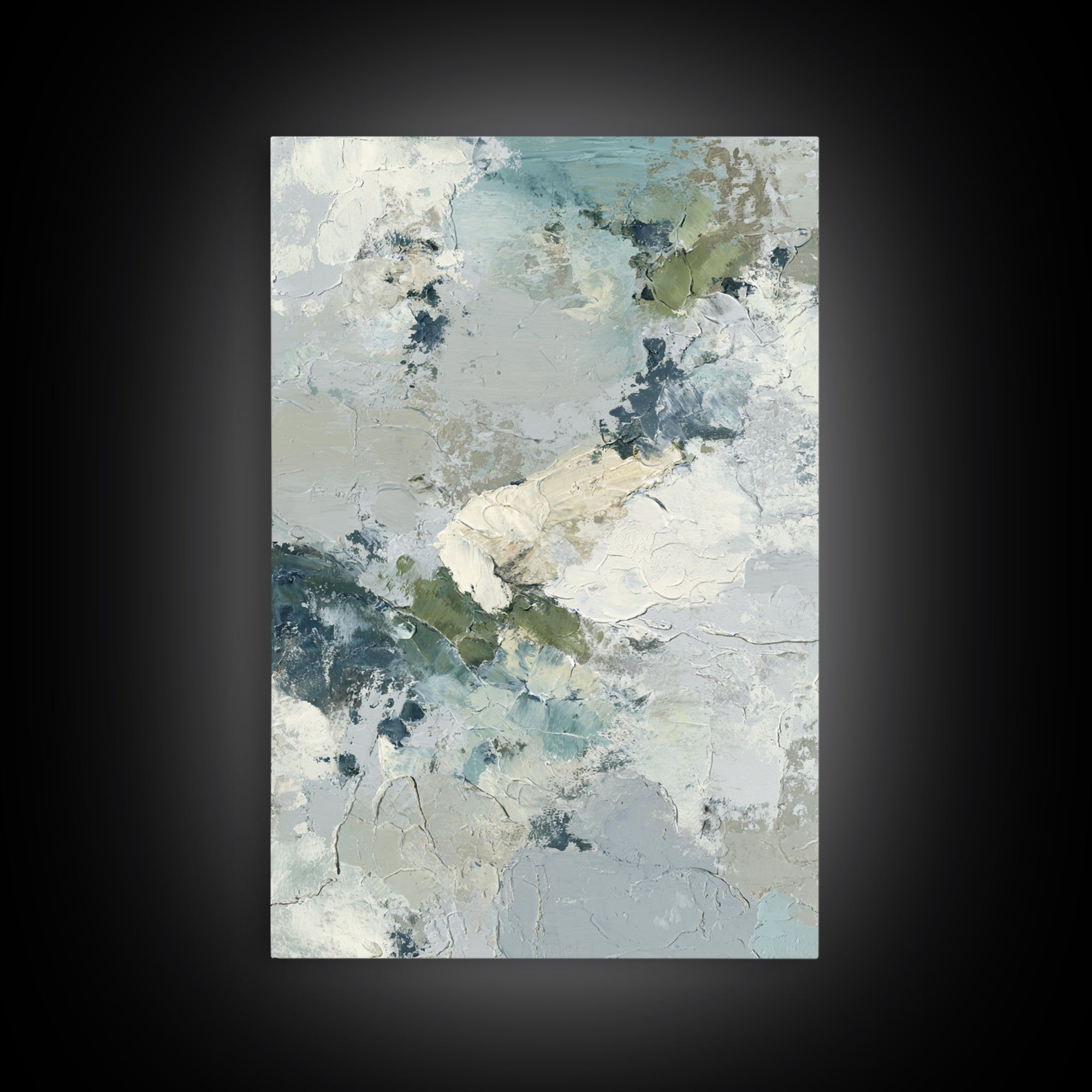 Abstract Circles Suggesting Calm Movement Framed Canvas Print, Waiting Room Art, Abstract Art, Waiting Room Decor, Calm, WRA-2x3-90