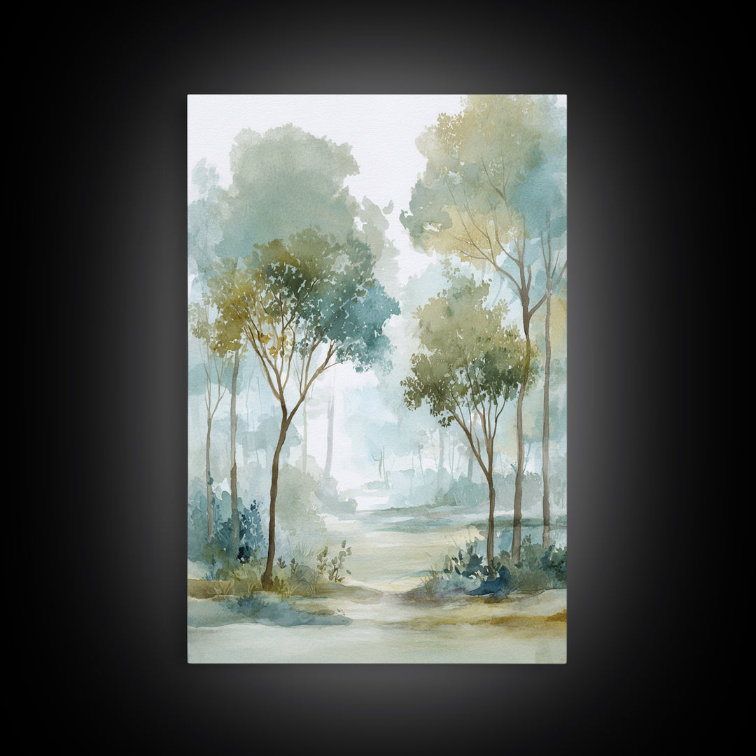 Misty Forest Path Canvas Print, Waiting Room Art, Office Wall Decor, Waiting Room Decor, Fine Art, Calm, Photography Print, WRA-2x3-91