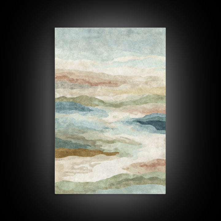 Warm Desert Sunrise Framed Canvas Print, Waiting Room Art, Wall Sculpture, Waiting Room Decor, Fine Art, Calm, Dog Wall Art, WRA-2x3-93