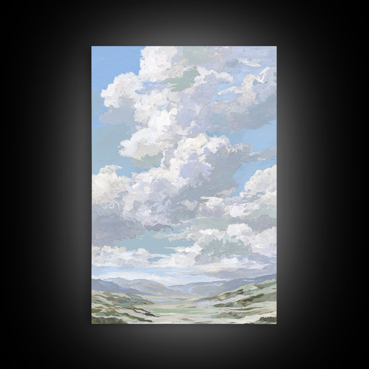 Large Cloudscape with Hopeful Light Canvas Print, Waiting Room Art, Printable Art, Waiting Room Decor, Fine Art, Calm, WRA-2x3-96