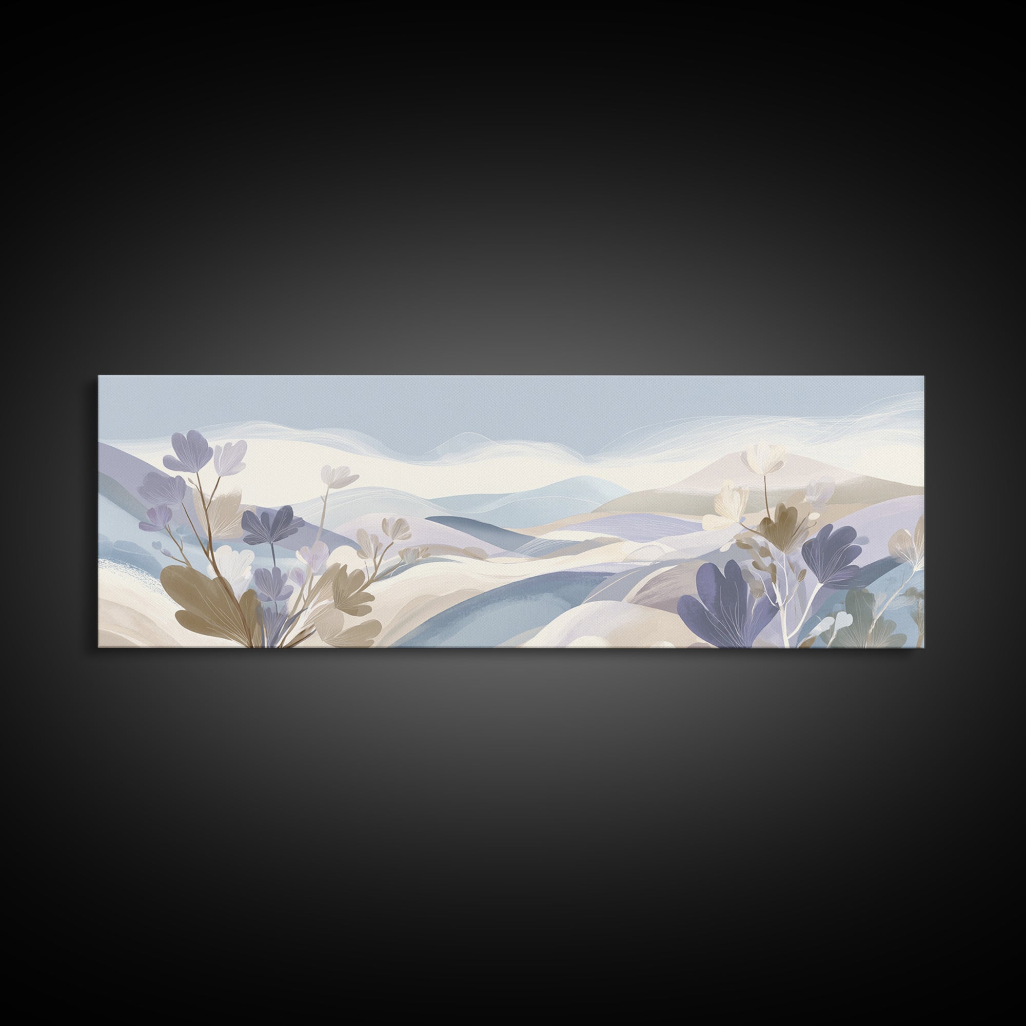 Soft Lavender Botanical Still Life Framed Canvas Print, Waiting Room Art, Soundwave Art, Waiting Room Decor, Fine Art, Calm, WRA-3x1-12