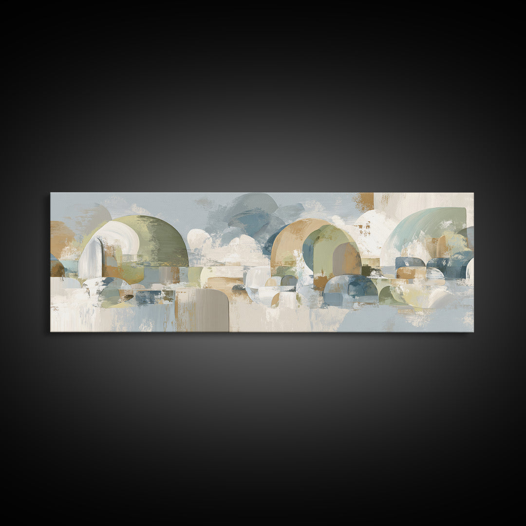 Modern Neutral Arch Abstraction Canvas Print, Waiting Room Art, Wall Sculpture, Waiting Room Decor, Calm, Dog Wall Art, WRA-3x1-13